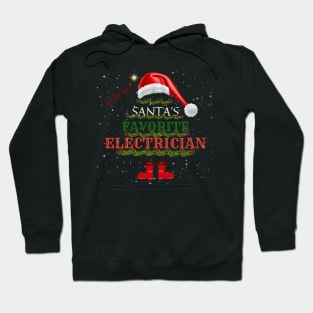 Santa's Favorite Electrician Christmas Gift Hoodie
